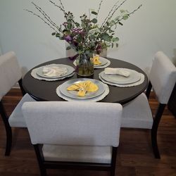 Dining table and chairs