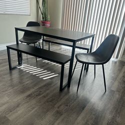 Black Dining Table Set