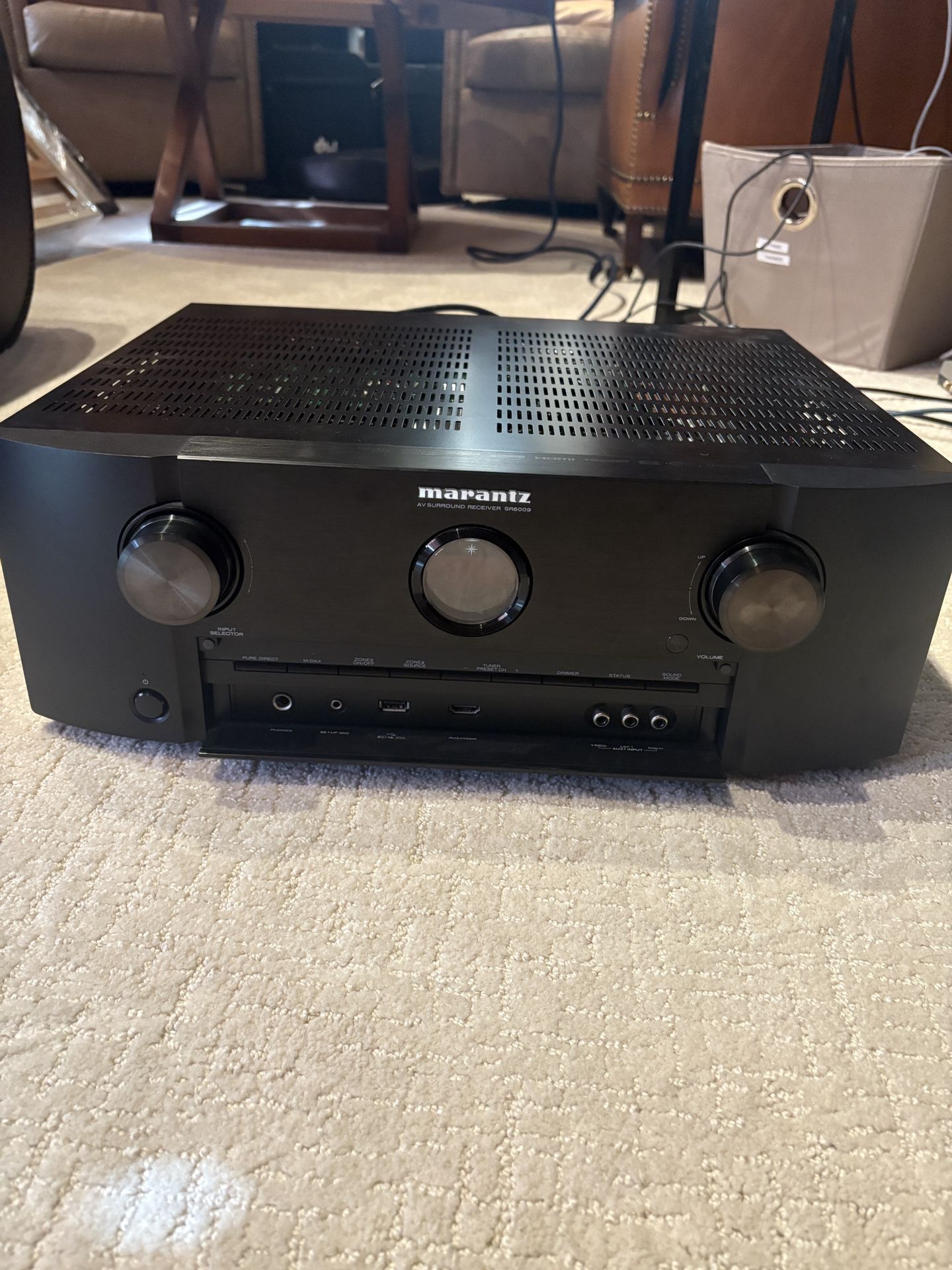 Marantz SR6009 AV Receiver + Bowers & Wilkins 606 Bookshelf Speakers (Pair)