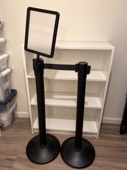 Stanchion with Sign Holder