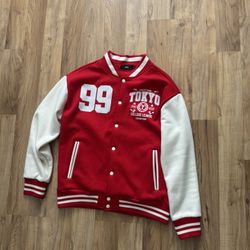 Red Vintage Varsity Jacket Size Medium Men’s