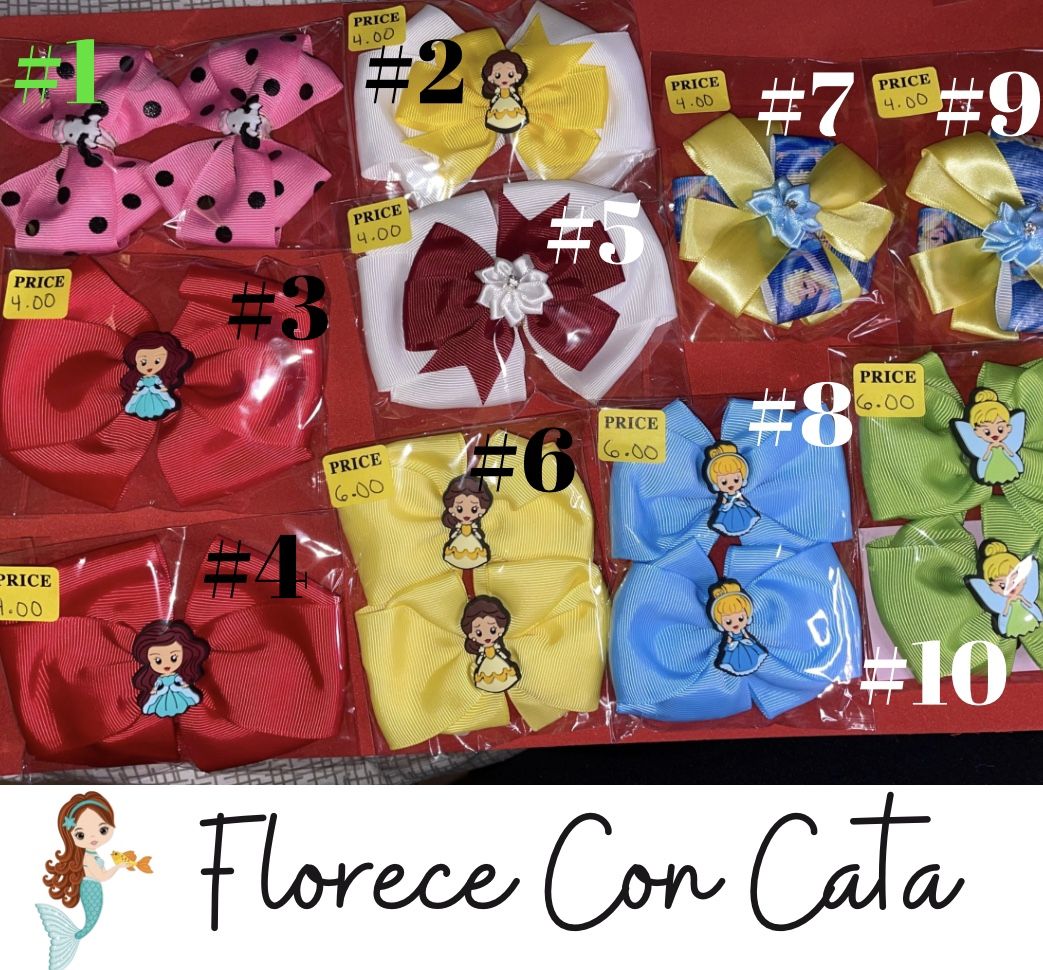 Bows Handmade bows for girls! ✨Prices vary depending on sizes✨ ✨we accept different types of payments ✨ ✨ We ship to PR 🇵🇷 and E.U. 🇺🇸✨ 👉We sp