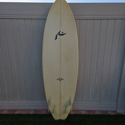 5'11"  Rusty EPS Custom Epoxy Diamond Glassing fishtail 4 fin surfboard