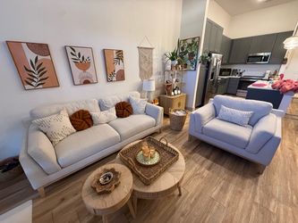 White couch & chair