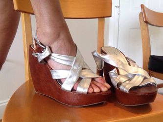 Aldo leather wedge sandals 8.5