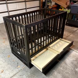 Baby Crib, Mattress and 2-Drawer Dresser  Nursery Dresser 