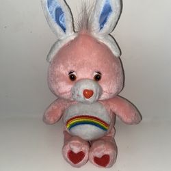 carebear 8" cheer rainbow easter bunny