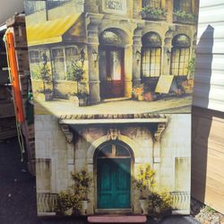 Two Restaurant Themed Paintings