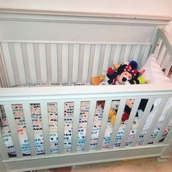 Baby Crib Converted To Toddler