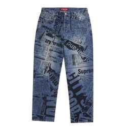 SUPREME “NEWSPAPER” JEANS SIZE 34 MENS 