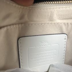 Coach white & gold Teri shoulder bag