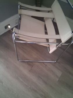 Wassily Style Chair Chrome and Leather