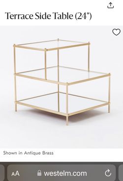 West Elm Terrace Side / End Table Or Nightstand