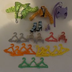Rainbow High Doll Clothing, Hangers, and Gabriela Boots 
