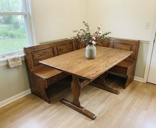Wooden Corner Breakfast Nook / Banquette with Storage ( won’t separate )