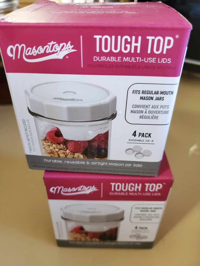 MasonTops Tough Tops reusable canning jar lids Ball Kerr Mason regular mouth