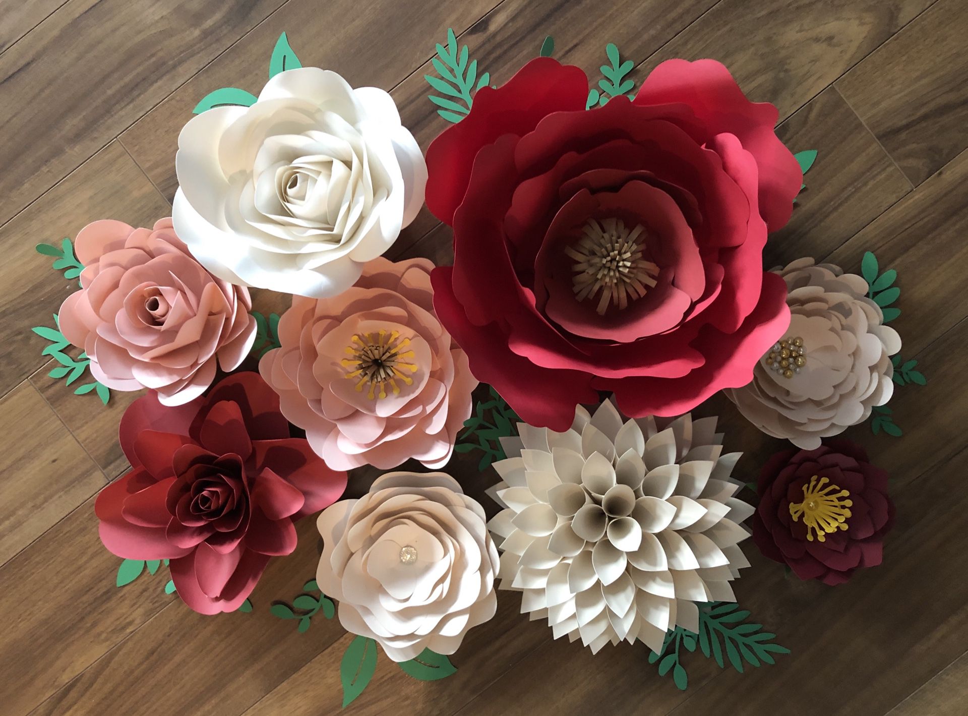 Handcrafted paper flowers - wedding flowers- bridal flowers- baby shower- Mother’s Day