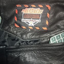 Interstate Leather Black Chaps Large