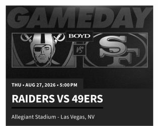 Pre season Raiders vs 49ers