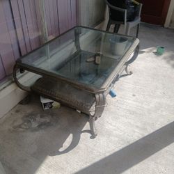 Metal Glass Table 