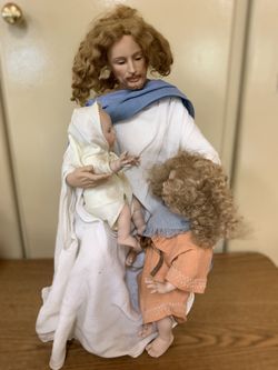 THE ASHTON-DRAKE GALLERIES Porcelain Dolls “Let the Little Chiloren Come to Me"