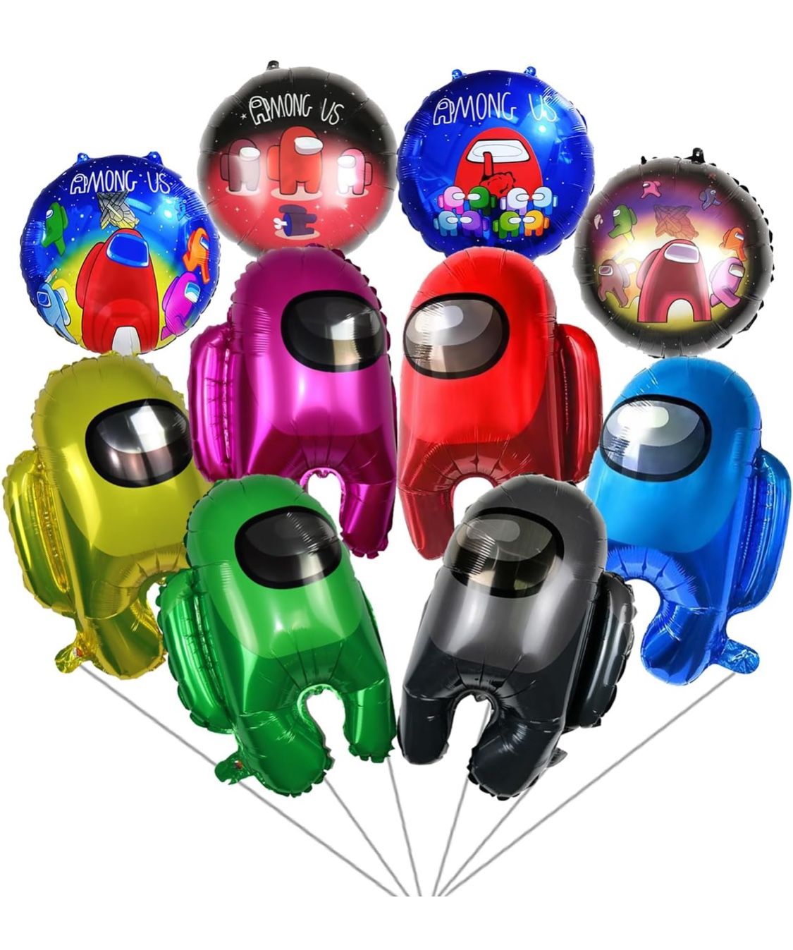 10 Pcs Among Party Us Helium Foil Balloons,the Among theme birthday party decoration for kids baby shower home decor