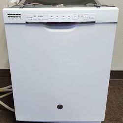 GE 24" White Dishwasher Stainless Steel Interior