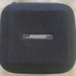 Bose Headphone Case Black Bag with Zipper Square 6” X 6”
