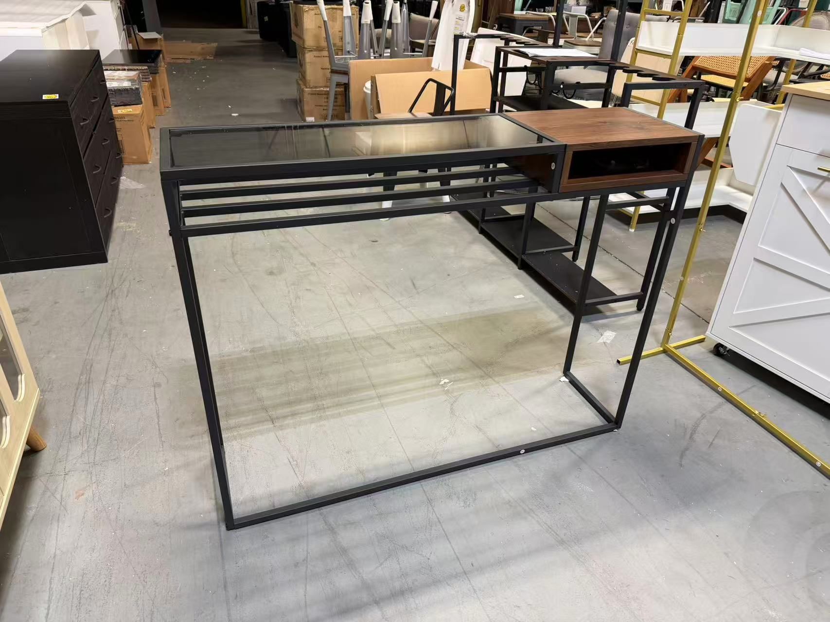 New Entryway Console Table -43 Inch Narrow Console Table, Table with Geome