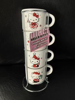 Brand New Ceramic Mug Set Of Four Hello Kitty  