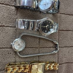 Used Bundle Of 5 Woman’s ( Festina,ESQ,Guess,Charm Memories )