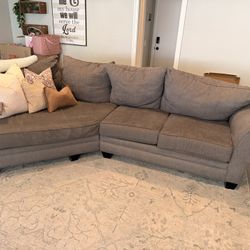 2 Living Spaces Large Grey Chaise Couches 