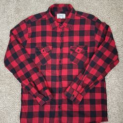 SGR Flannel Red Black Checkered Quality Fit Designed in New York