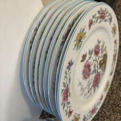 vintage Dolphin Fine China Japan Rosetta Lunch Snack Plates pc:8