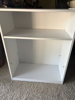 Small white bookshelf