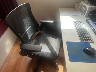 IKEA desk adjustable/ Costco office chair / 2 dell monitor