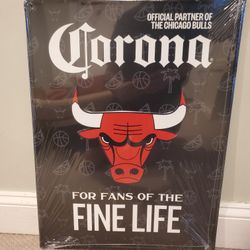 CORONA CHICAGO BULLS METAL BEER SIGN