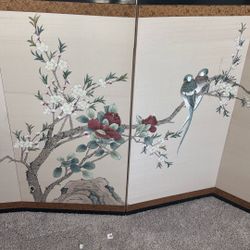 Silk TRI Fold Oriental Wall Art  