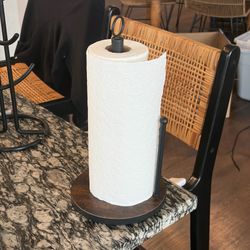 wooden paper towel holder