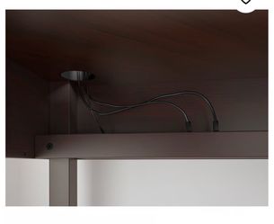 IKEA Black Computer Desk with Storage Shelves