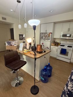 Lamp light with 2 bulbs.