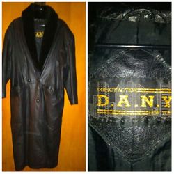 Direct Action D.A.N.Y. New York Long Lined Leather Coat