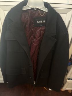 Guess men’s peacoat Jacket size large