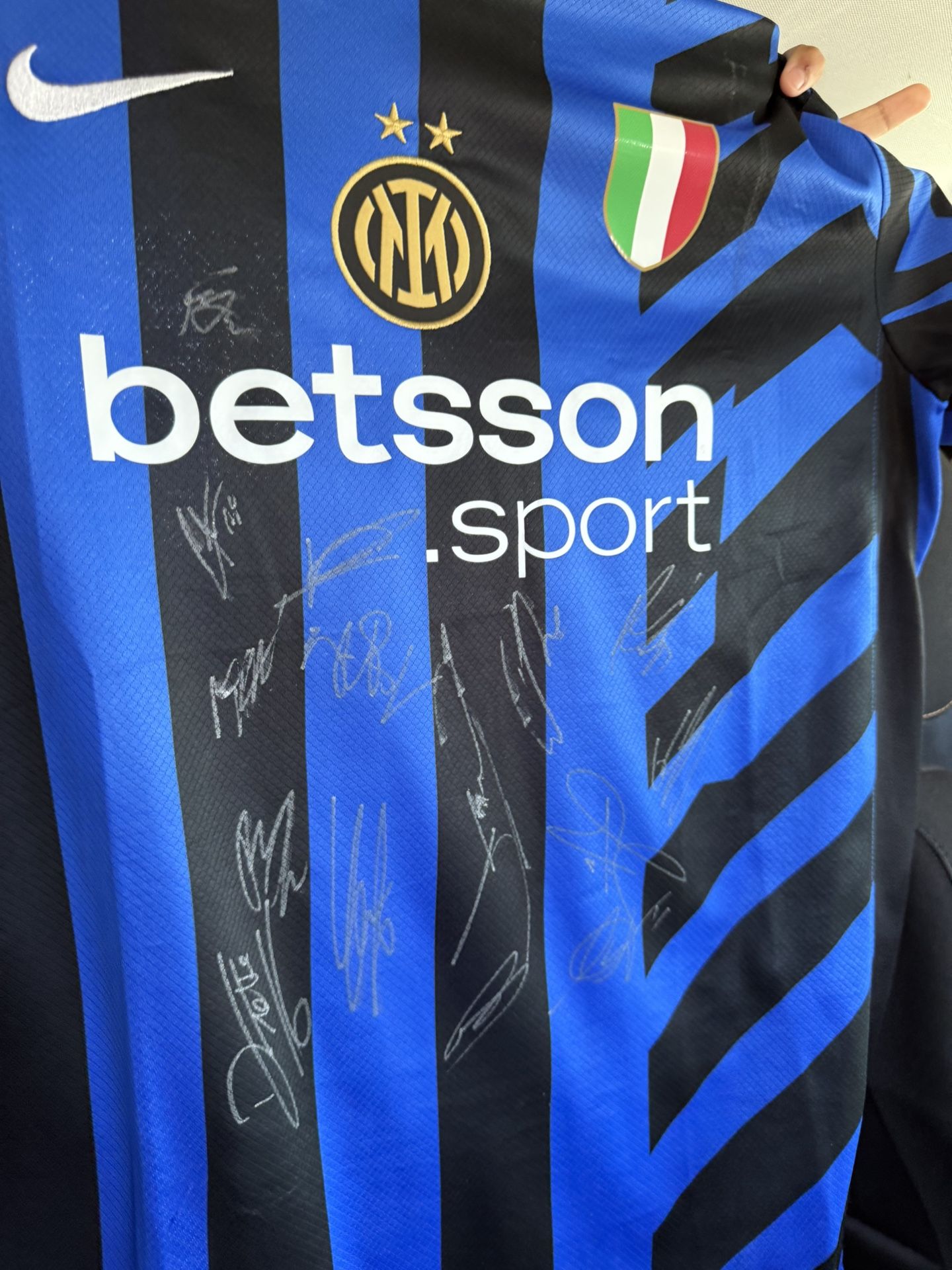 Inter Milan Team Signed Jersey W/ PROOF