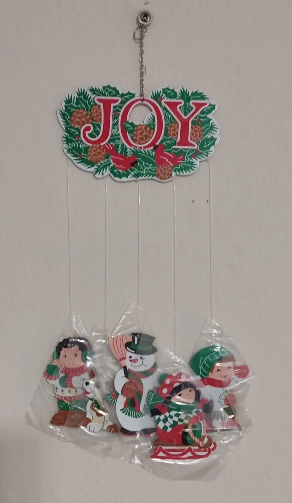 Avon Joy Christmas Wind Chime Mobile 1995 ful Seasons Christmas Metal Mobile