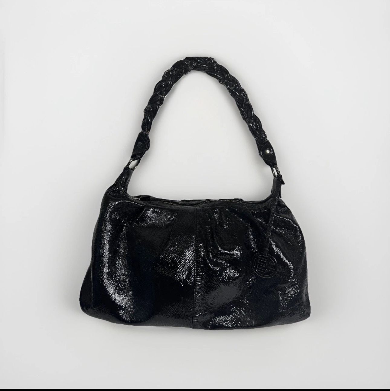 Elliott Lucca Hobo Bag Black Leather Shoulder Satchel Purse