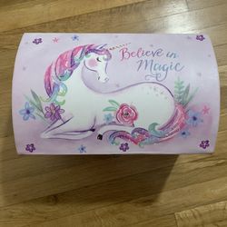 Unicorn “Believe In Magic” Keepstake Box 7”x12”