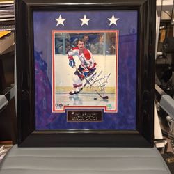 Rod Langway HOF 02, Autographed 8x10 Framed W/C.O.A.