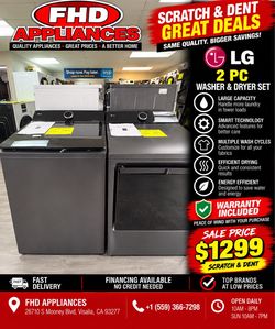 LG washer and dryer set black matte