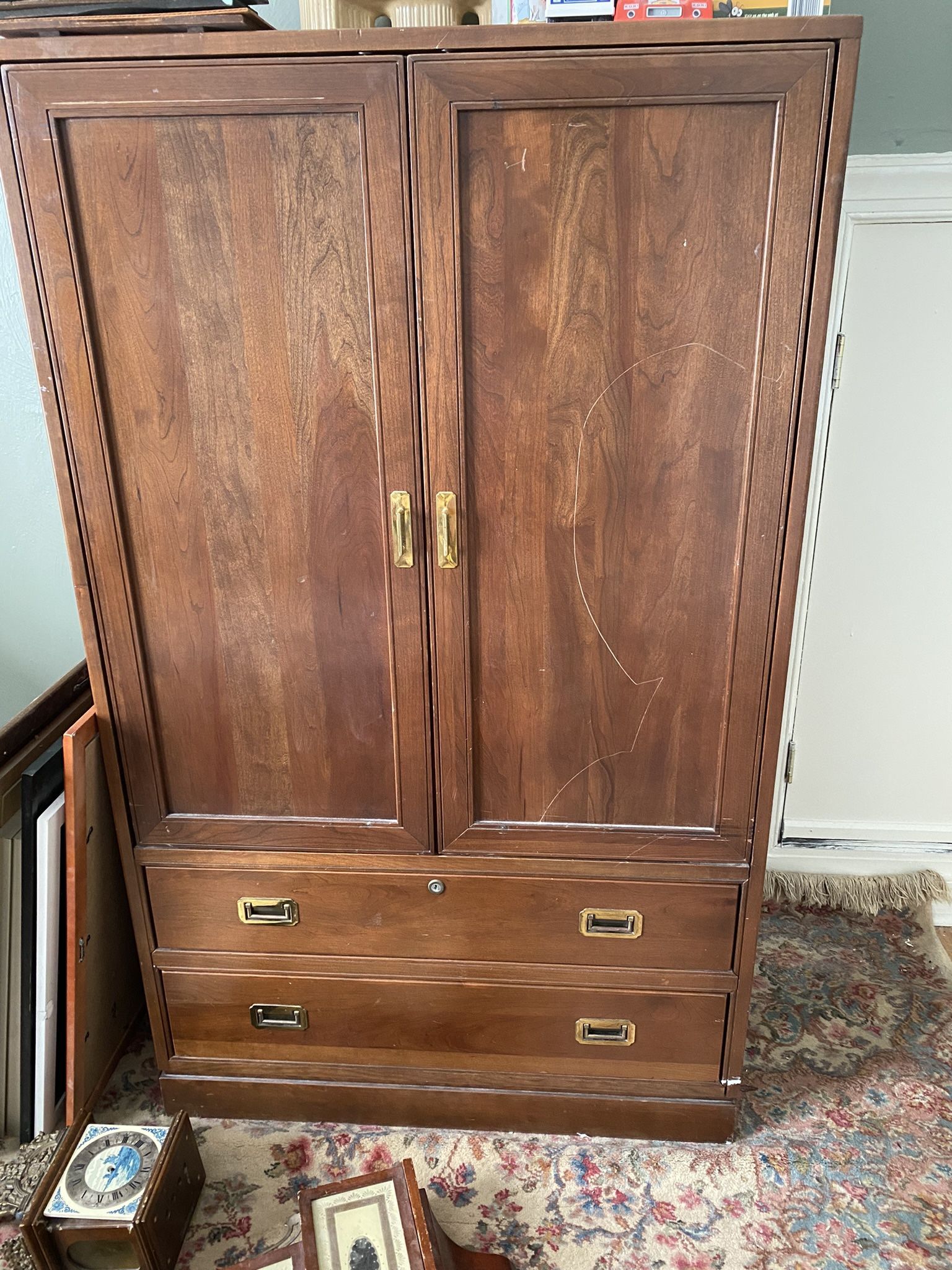 Beautiful Ethan Allen Solid Cherry Large Video Cabinet